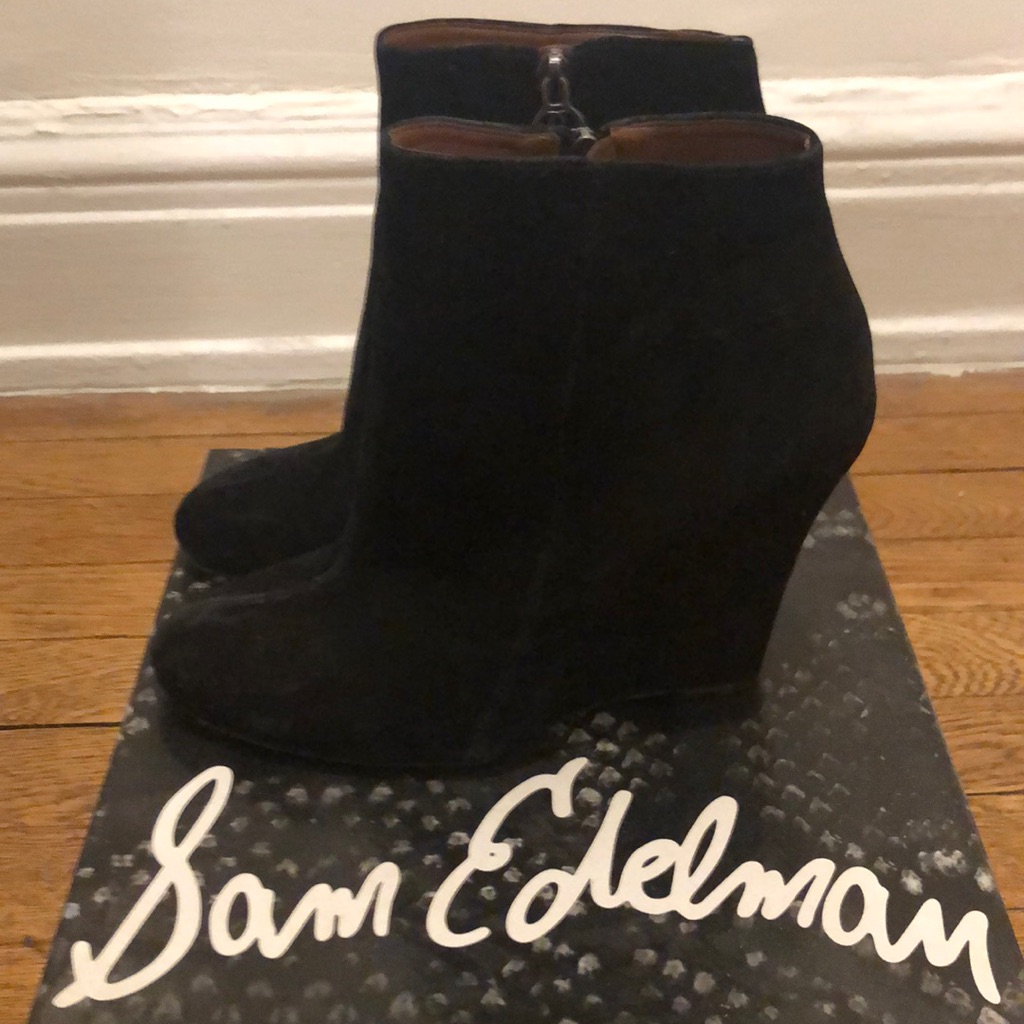 Sam Edelman Wedge Suede Booties